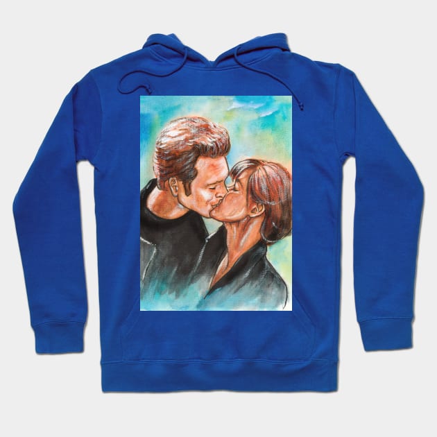 Luke Perry & Shannen Doherty Hoodie by Svetlana Pelin